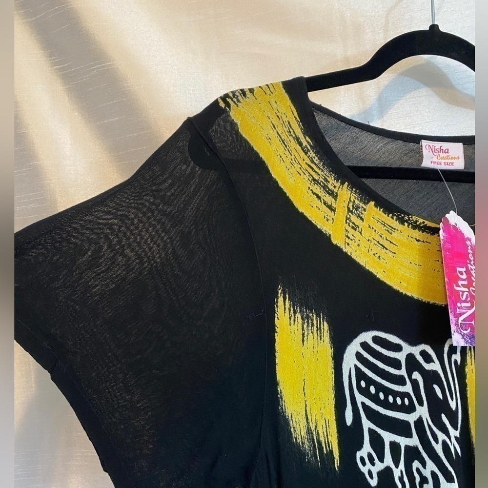 NWT Nisha  Creations Indian Sheer Dress Black Ladies OS - Picture 5 of 13